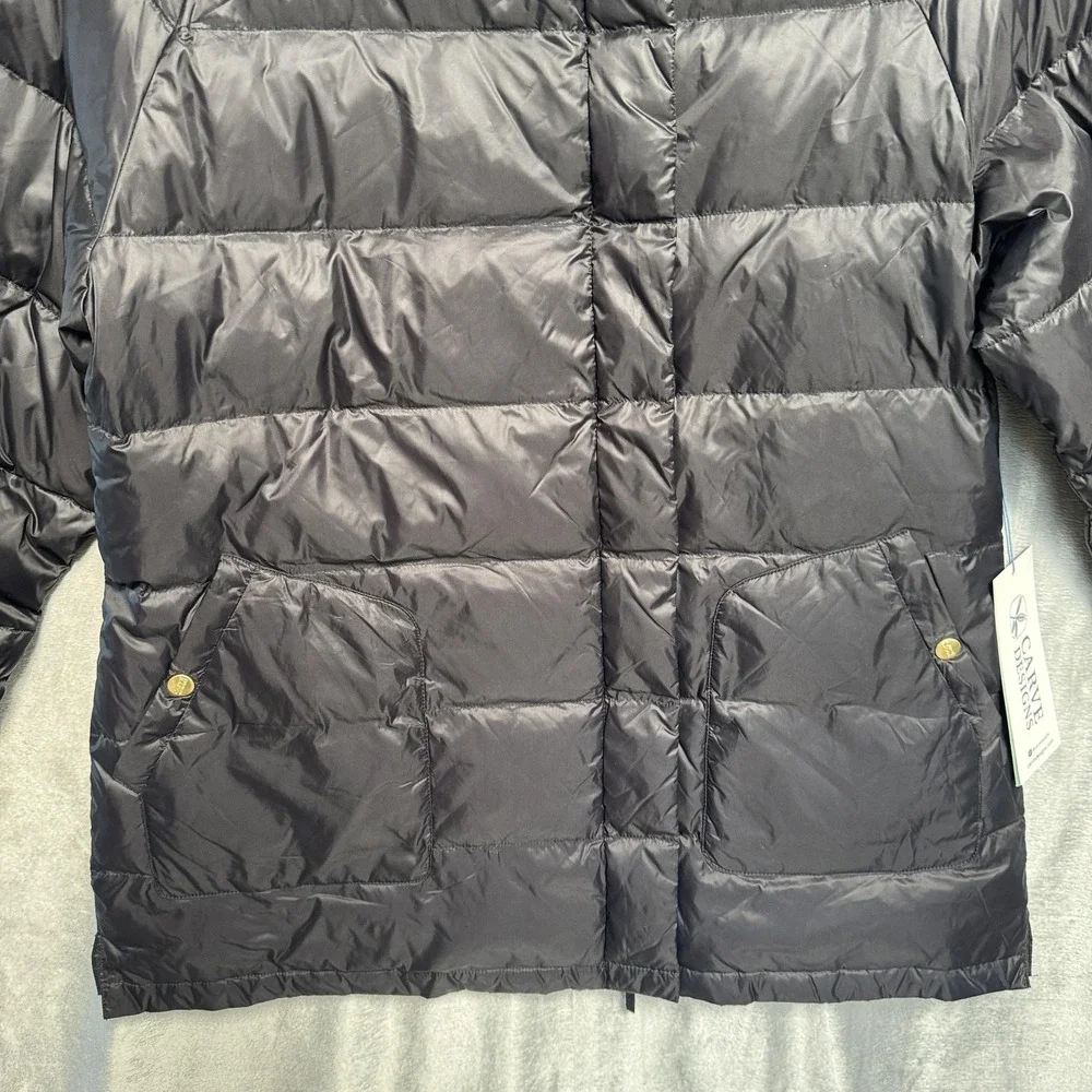 Carve Designs Minxy Jacket Womens Large Black Down Puffer Coat Quilted Winter - Picture 3 of 15